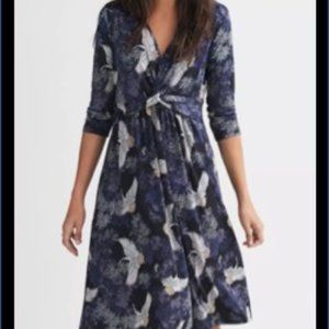 Navy Print Dress